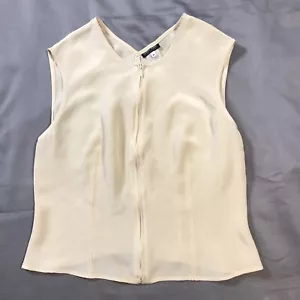 Giorgio Armani top donna 44 scollo a V zip davanti senza maniche - Foto 1 di 12