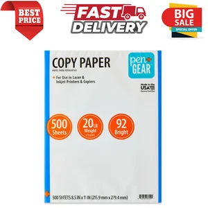Copy Paper Case Printer Paper White 8.5"x11" Letter Size, One Ream = 500 Sheets - Picture 1 of 9