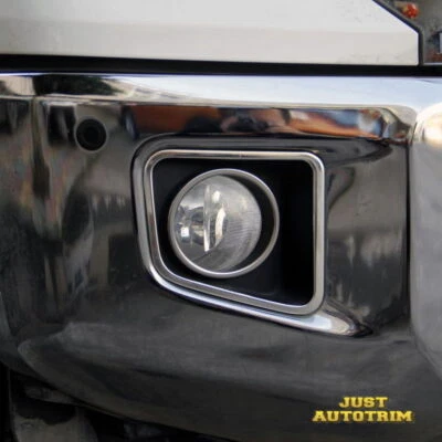 Chrome Steel Front bumper fog cover trim for 2014-2021 Toyota Tundra Accessories - Image 1 of 2