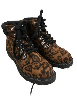 Botines con cordones Sucios Laundry suaves con estampado de guepardo talla 6 Foto 1 de 4