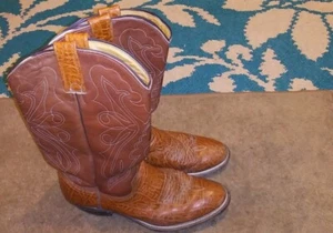 ABILENE 6601 Lady's Brown Leather Cowboy/western boots Size 9 Made in USA - Bild 1 von 6