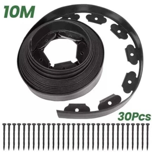 Flexible Garden Edging Lawn Flower Grass Border Edge 10m +30 Strong Plastic Pegs - Picture 1 of 12