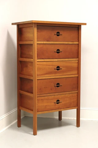JOHN KELLY Tallboy Black Cherry w/ Black Walnut Detailing Chest of Drawers J-27 Cover