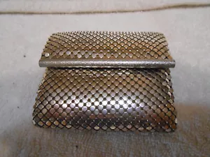 vintage silver mesh Whiting & Davis bifold wallet and coin purse - Picture 1 of 4