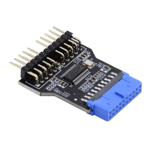 CY 19pin USB 3.0 Header 1 to 2 USB2.0 9Pin Female Extension HUB Connector - Picture 1 of 8
