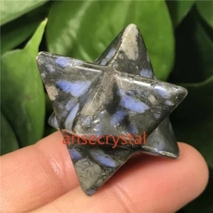 1PC Natural Rhyolite Kappa Star Skull Quartz Crystal 1'' Reiki Healing Figurine - Picture 1 of 7