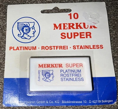 Лезвия из нержавеющей стали Merkur 10 Super Platinum Rostfrei немецкие винтажные - Изображение 1 из 3