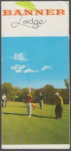 Banner Lodge Resort depliant turistico Moodus CT anni '50 ca - Foto 1 di 1