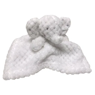 Manta de seguridad blanca Elefante Lovey bebé felpa suave INF INC Blankie texturizada Foto 1 de 4