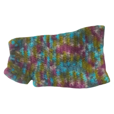 Handmade Crocheted Dog Sweater Blue Purple Green XS - Image 1 of 4