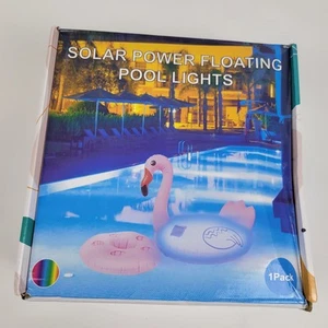 Flotadores inflables para piscina de flamencos con luces, energía solar para nadar flamencos... - Imagen 1 de 5