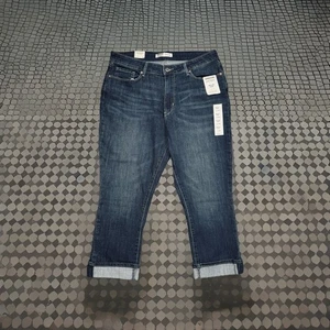 Signature Levi Strauss Mid Rise Capri Jeans 14/32 Blue Womens Measures 32 x 21.5 - Picture 1 of 10