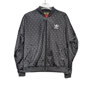 adidas Originals X Pharrell Williams Black Triangle Printed Bomber Jacket XS - Picture 1 of 13