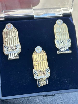 1990 Indy 500 ABC Sports Miller High Life Genuine Beer Collector Pin Set - Image 1 of 2