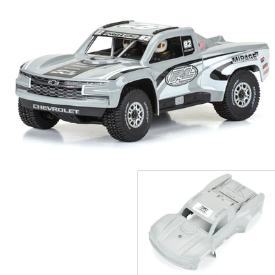 Pro-Line Racing Pre-Cut 2019 Chevy Silverado Trophy Truck Tough-Color Gray Body - Image 1 of 4