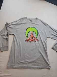 Gnarly Skull Peace Tee Large Baumwolle T-Shirt Gr. L Langarm - Bild 1 von 15
