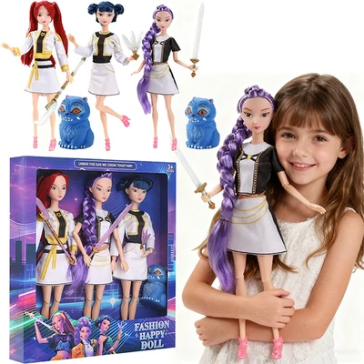 1/3PCS Gift Cosplay Kpop Demon Hunters Action Figures Mira Rumi Zoey Doll Toy - Image 1 of 4