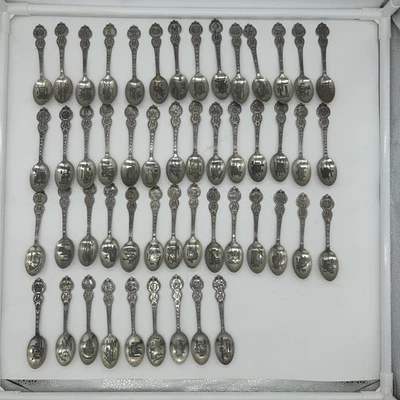 51-JUEGO DE CUCHARA COLECCIONABLES COLECCIÓN PATRIMONIO GREMIO COLECCIONISTAS AMERICANOS ESTADOS  Foto 1 de 4