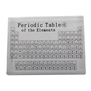 Periodic Table With Real Elements Inside Clear Acrylic Ergonomic Real Chemical - Foto 1 di 22