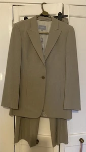 Stone Per Una Suit Jacket & Trouser Set - RRP £114.50 - Size 12 + 10 Petite - Picture 1 of 5