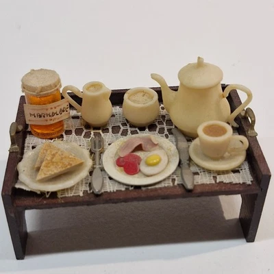 1/12th Scale Dolls House Mahogany  Breakfast Tray  British Quality   RE82 - Image 1 of 2
