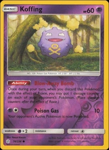 Pokemon - Koffing #76/236 - SM - Cosmic Eclipse Reverse Holo - Picture 1 of 2
