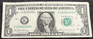 2017 Dallas $1 Bill All Even Numbers Fancy Note - Picture 1 of 2