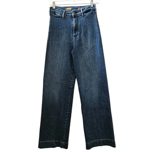 Pilcro Anthropologie Jeans Gr. 26x31 The Skipper Wide Leg High Rise Stretch Dark  - Bild 1 von 15