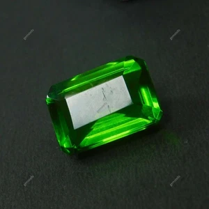 Natural A++ Green Emerald Cut Pretty 10.23 Ct Peridot CERTIFIED Loose Gemstone - Picture 1 of 5