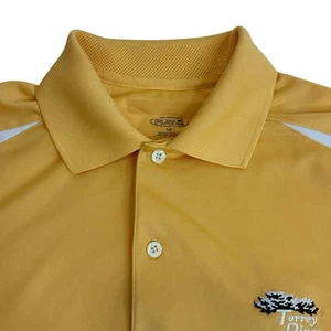 Greg Norman Mens yellow short-sleeve polo shirt size Small Torrey Pines CA Golf - Picture 1 of 11