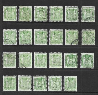 NEW ZEALAND SCOTT AR78 USED x 23 - 1940 5/ GREEN - FISCAL REVENUE ISSUE - Image 1 of 2