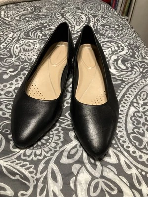 Zapatos para mujer Easy Spirit Secaldise de cuero negro talla 11M tacón ancho usados en excelente estado Foto 1 de 4