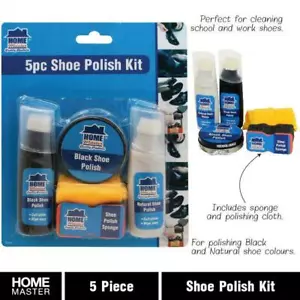 5 PC Shoe Polish Kit Leather Care Work School Shoes - Picture 1 of 3