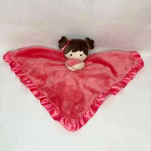 Carter's kleines Mädchen rosa Lovey Rassel Sicherheitsdecke Rüschen Satin gefüttert 14" - Bild 1 von 12