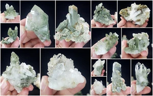 Natural Stunning Lot of Chlorite Quartz Crystals Specimens 14Pcs 1.4kg - Picture 1 of 15