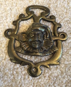 Brass Horse Medallion Harness Bridle Ornament Jester FREE SHIP - Picture 1 of 3