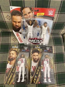 WWE Jimmy Jey USOS USO YEET Red Blue Champion Belt Bloodline 4 Figuren Lot - Bild 1 von 6