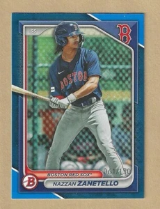 2024 Bowman Nazzan Zanetello BLUE Border Parallel #BP-88 Red Sox #'d 061/150 - Picture 1 of 2