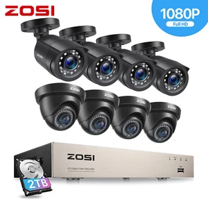 ZOSI 5mp Lite 8CH DVR 1080p Security Camera System Outdoor H.265+ Home CCTV Kit - Picture 1 of 23
