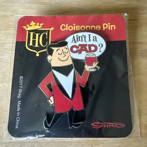 SHAG HC Cloisonné Pin Josh Agle “Ain’t I A Cad?” Man MCM Style 2017 NIP - Picture 1 of 6