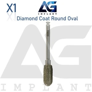 Diamant Runde Oval Bur Diamantkörnung Mischung Edelstahl Werkzeug Dental - Bild 1 von 3