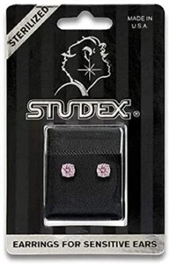 STUDEX Sensitive Rosa Zirkonia Ohrstecker 5 mm Ohrringe für Damen - Bild 1 von 2
