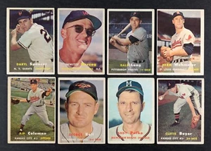 1957 Topps Baseball Lot 8 Cards Cletis Boyer Whitey Herzog - Picture 1 of 3