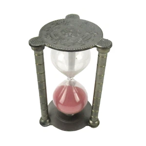 Dekorative Zinn Sanduhr Stundenglas Vintage Hourglass Sandtimer Mid-Century - Bild 1 von 4
