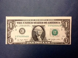 Miss Aligned Miss Cut 1977 $1 Philadelphia Federal Reserve Note cd - Picture 1 of 2