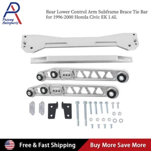 Rear Lower Control Arm Subframe Brace Tie Bar Kit for Honda Civic EK 96-00  - Picture 1 of 10