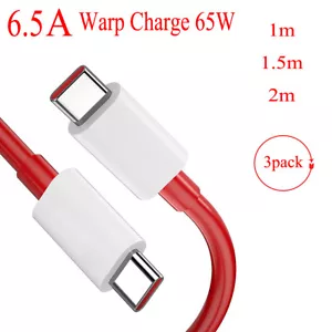 For Oneplus Charging Cable Warp Charge 65w Type C Charger For One Plus 9 Pro 8t - Picture 1 of 20