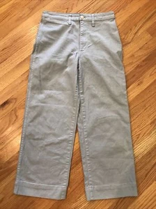 Pantalones cortos Madewell ajustados Emmett pierna ancha para mujer 27 azul claro sarga cintura alta - Imagen 1 de 12