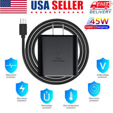 45W Power Fast Wall Charger PD Adapter 6ft Type-C Cable For Samsung Galaxy S23 +