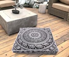 Large Square Mandala Meditation Floor Pillows Cover Indian Tapestry Pouf Throw 
